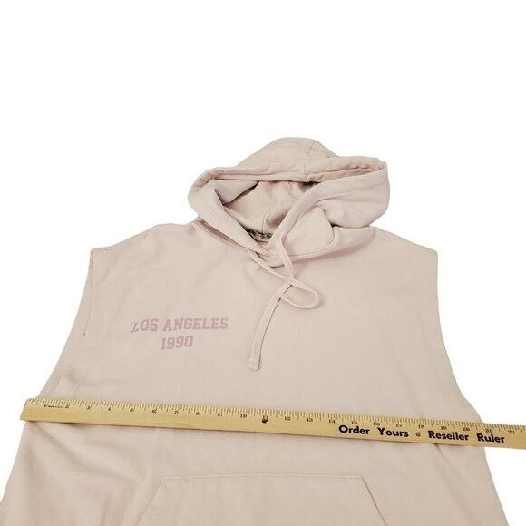 Zara Dress Small Pink Washed Plush Hooded Sleeveless Mini Pockets Bloggers Fave - Picture 9 of 10